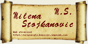 Milena Stojkanović vizit kartica